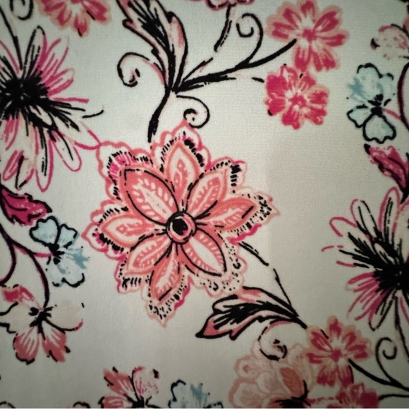 Lane Bryant 3/4-Sleeve Faux-Wrap Jersey Midi Dress pink floral 26/28 NWT - Picture 12 of 15